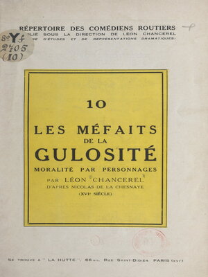 cover image of Les méfaits de la gulosité